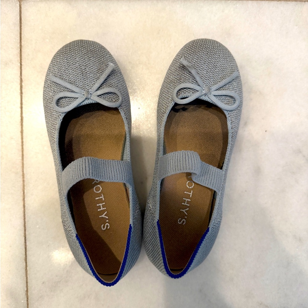 Rothy's Kids Bow Mary Jane - SOLD OUT Sparkle Blue size 1